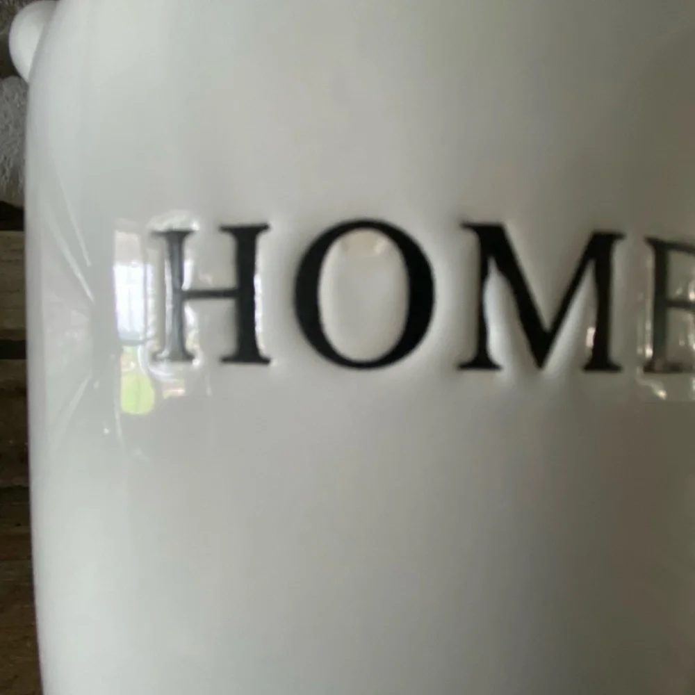 New! Food Network Utensil Crock‎ Farmhouse Black & White